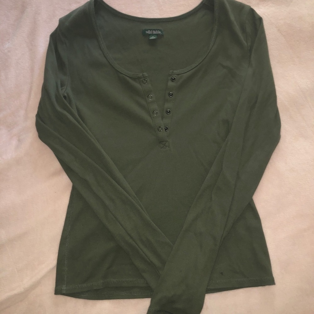 Wild fable army green long sleeve